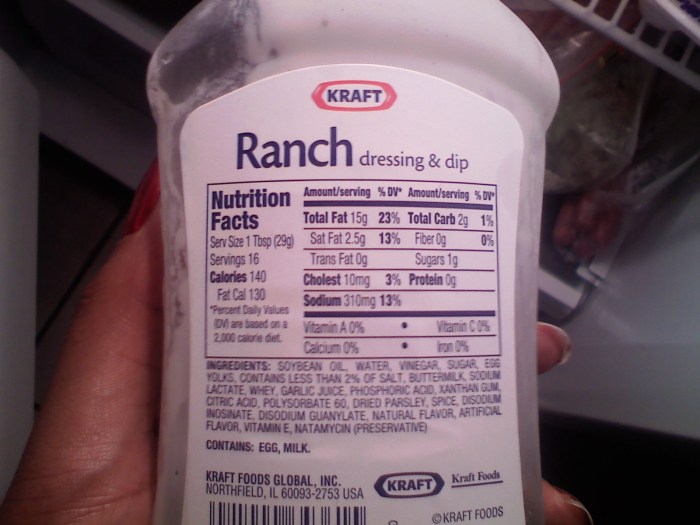 Ranch kraft bottle